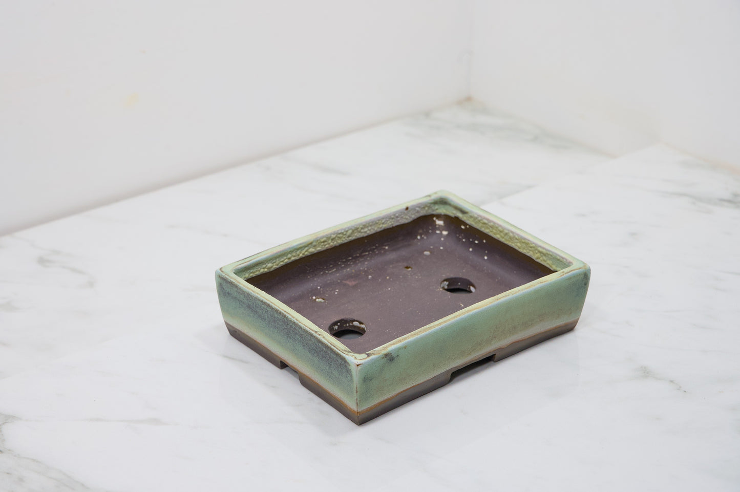 Light Green  Rectangular Ceramic Bonsai 17cm Dish