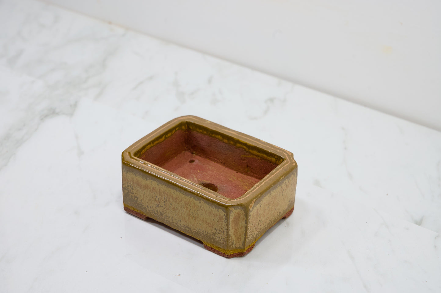 Carved in Red Clay -  Topaz Ceramic 13cm Vessel