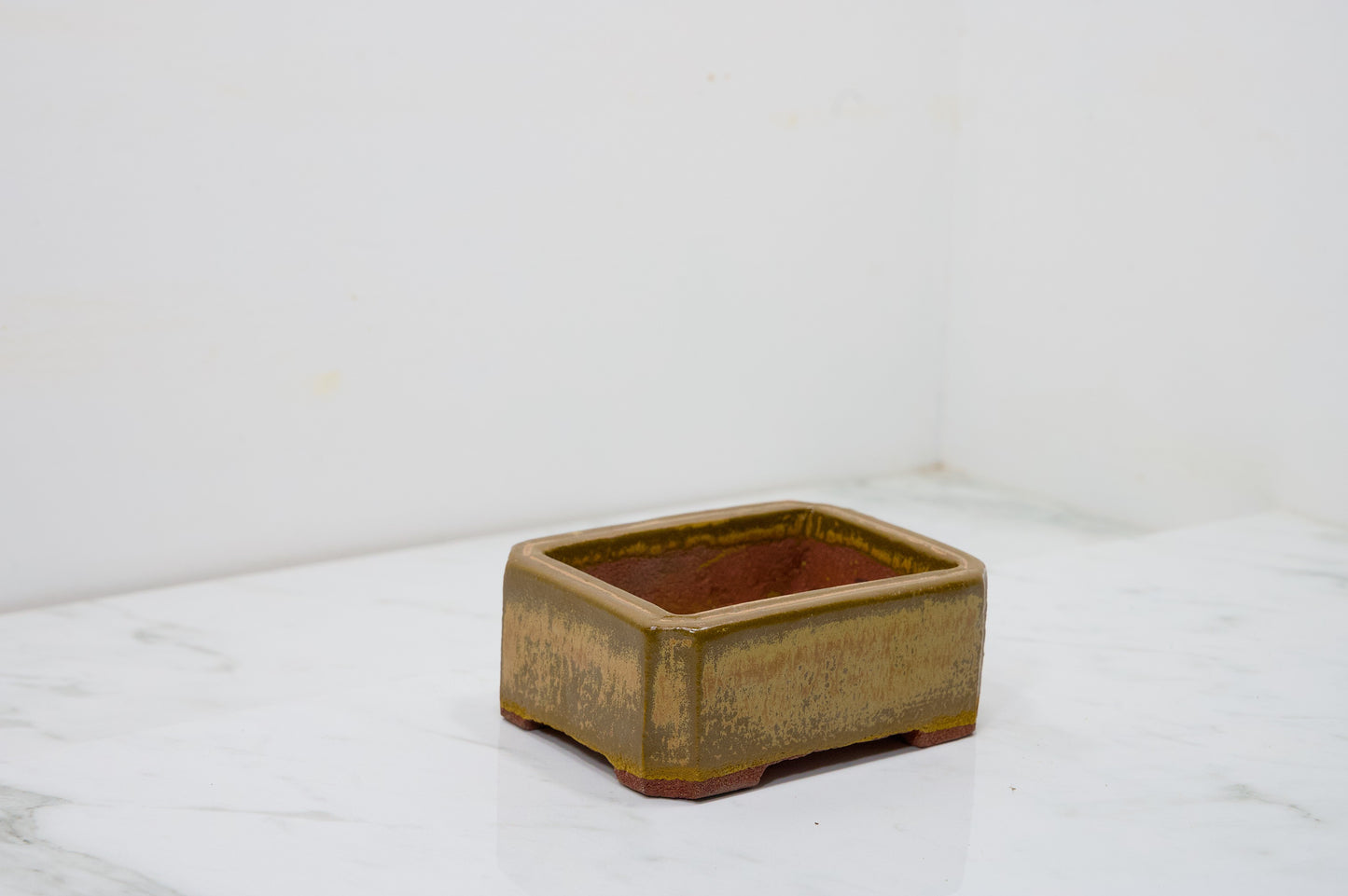 Carved in Red Clay -  Topaz Ceramic 13cm Vessel