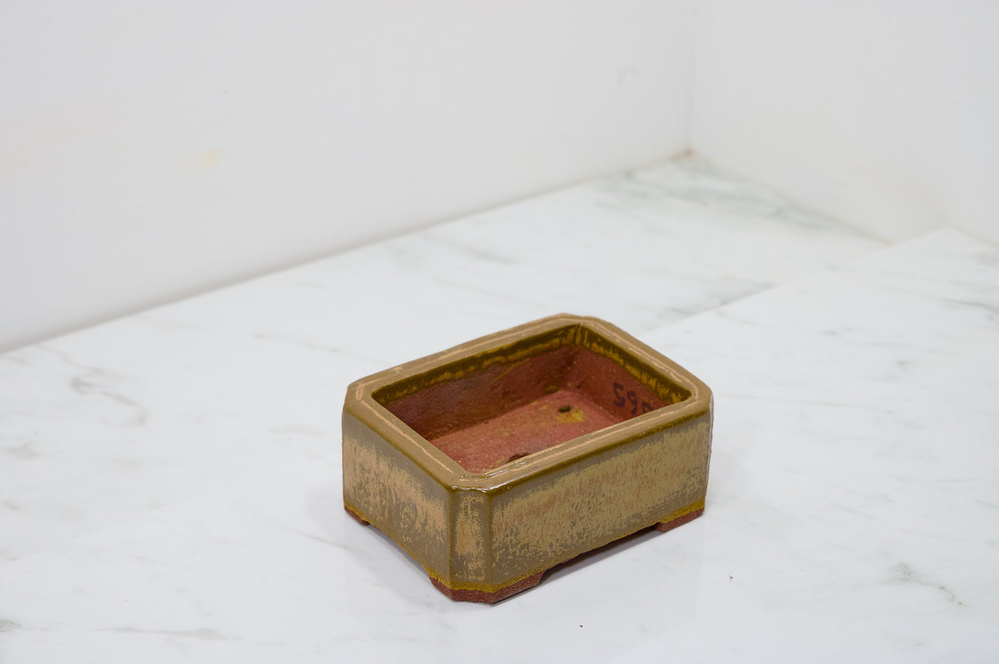 Carved in Red Clay -  Topaz Ceramic 13cm Vessel