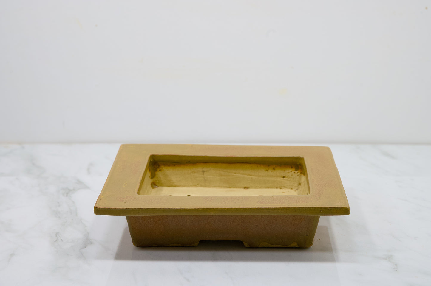 Venus Brown Shallow Rectangular Ceramic Bonsai 22cm Dish