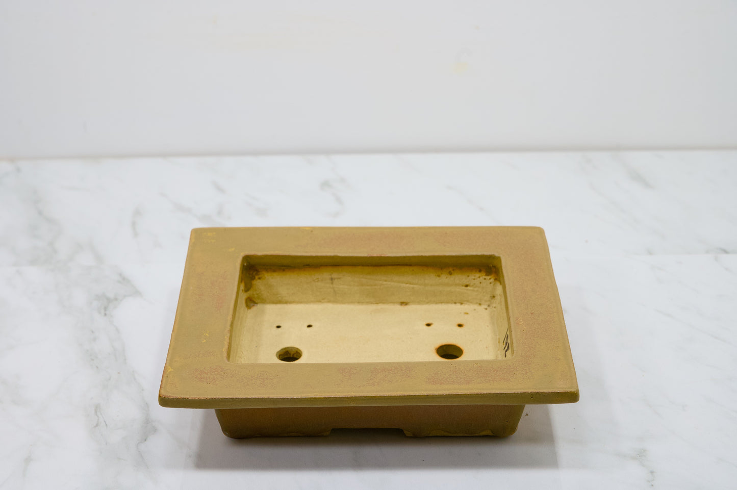 Venus Brown Shallow Rectangular Ceramic Bonsai 22cm Dish