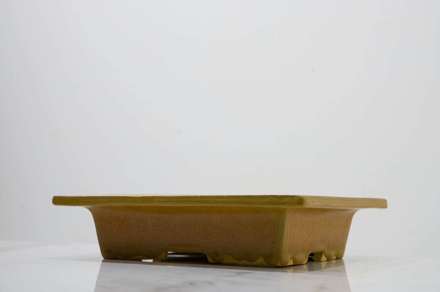 Venus Brown Shallow Rectangular Ceramic Bonsai 22cm Dish
