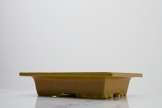 Venus Brown Shallow Rectangular Ceramic Bonsai 22cm Dish