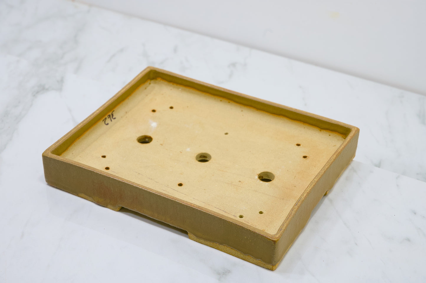 Venus Brown Rectangular Ceramic Bonsai Dish 24cm