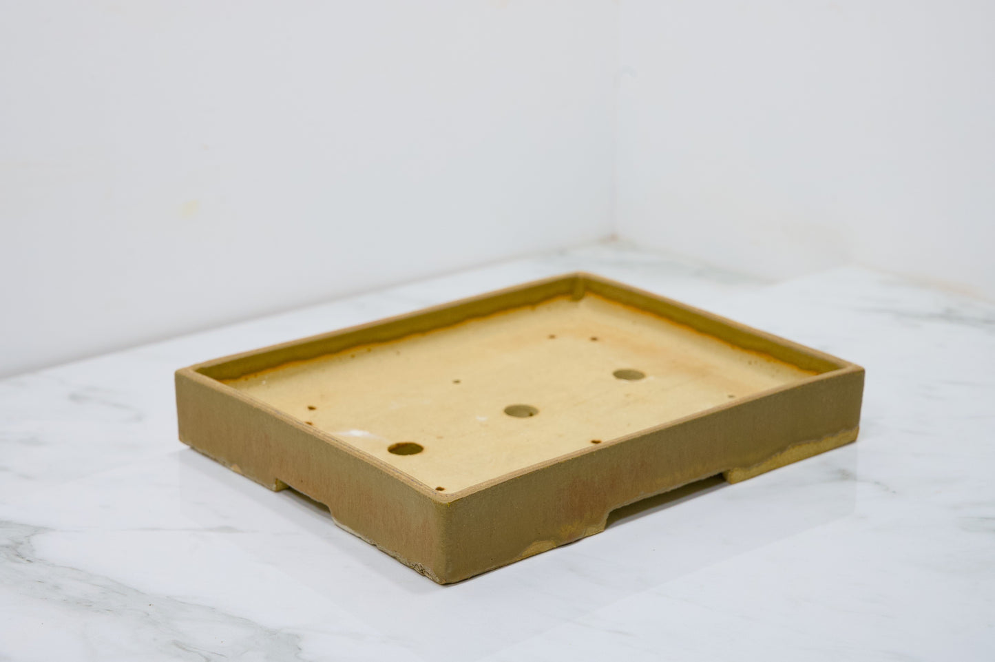 Venus Brown Rectangular Ceramic Bonsai Dish 24cm