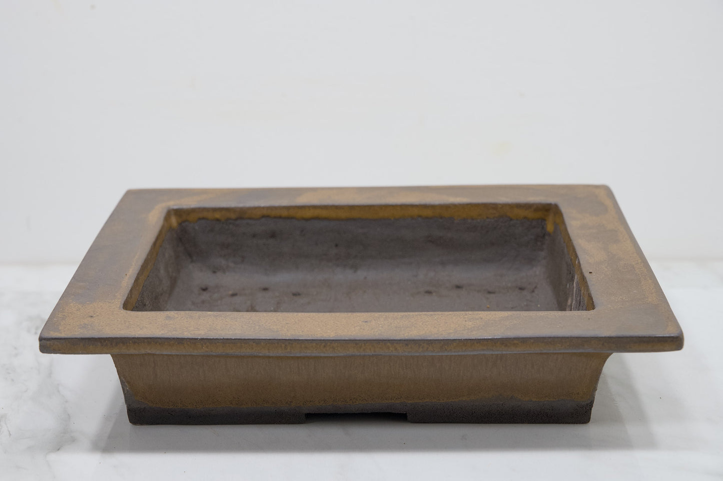 Venus Brown Shallow Rectangular Ceramic Bonsai 25cm Dish