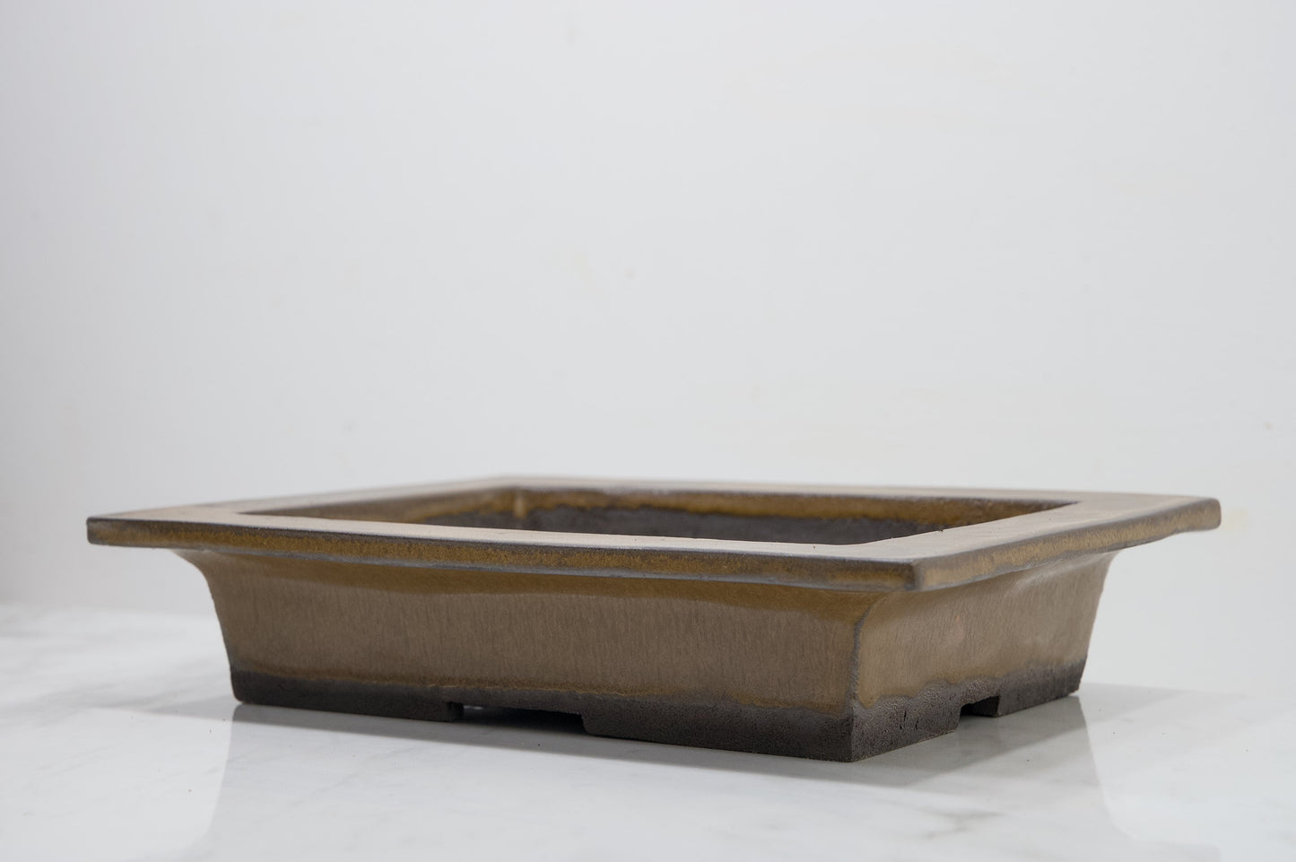 Venus Brown Shallow Rectangular Ceramic Bonsai 25cm Dish