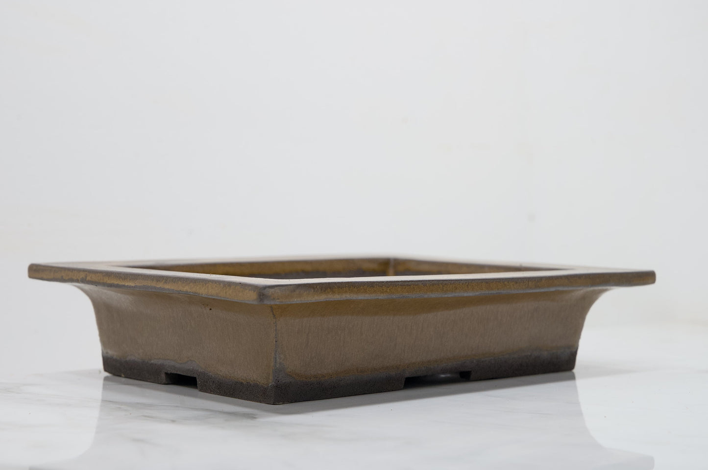 Venus Brown Shallow Rectangular Ceramic Bonsai 25cm Dish