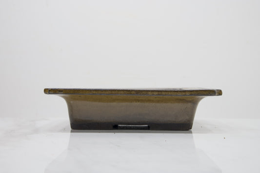Tundra Glazed Shallow Rectangular Ceramic Bonsai 20cm Dish