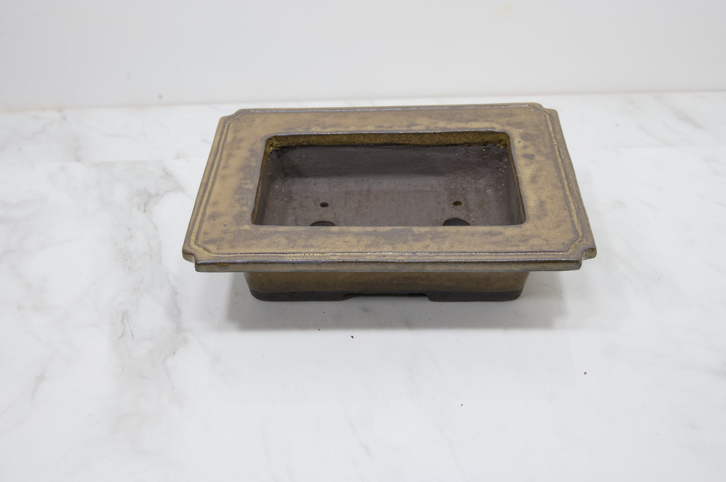 Tundra Glazed Shallow Rectangular Ceramic Bonsai 20cm Dish