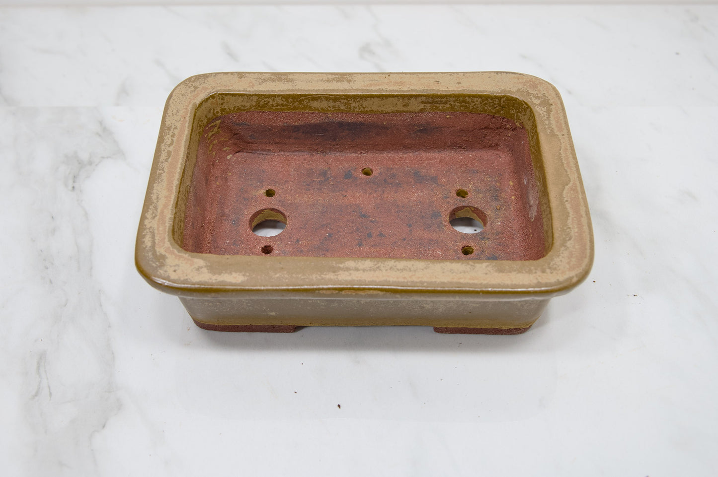 Venus Brown Rectangular Bonsai Dish 17cm