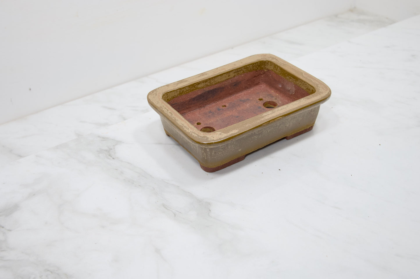 Venus Brown Rectangular Bonsai Dish 17cm