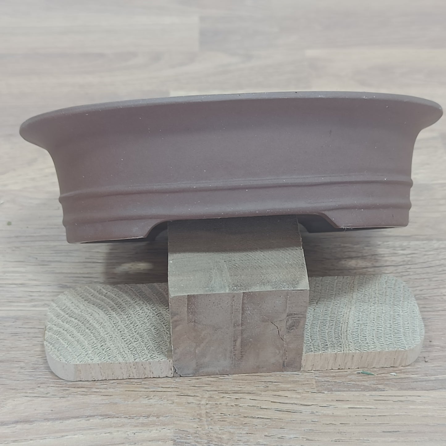 Unglazed Ceramic Oval Bonsai Pot - 15.5cm