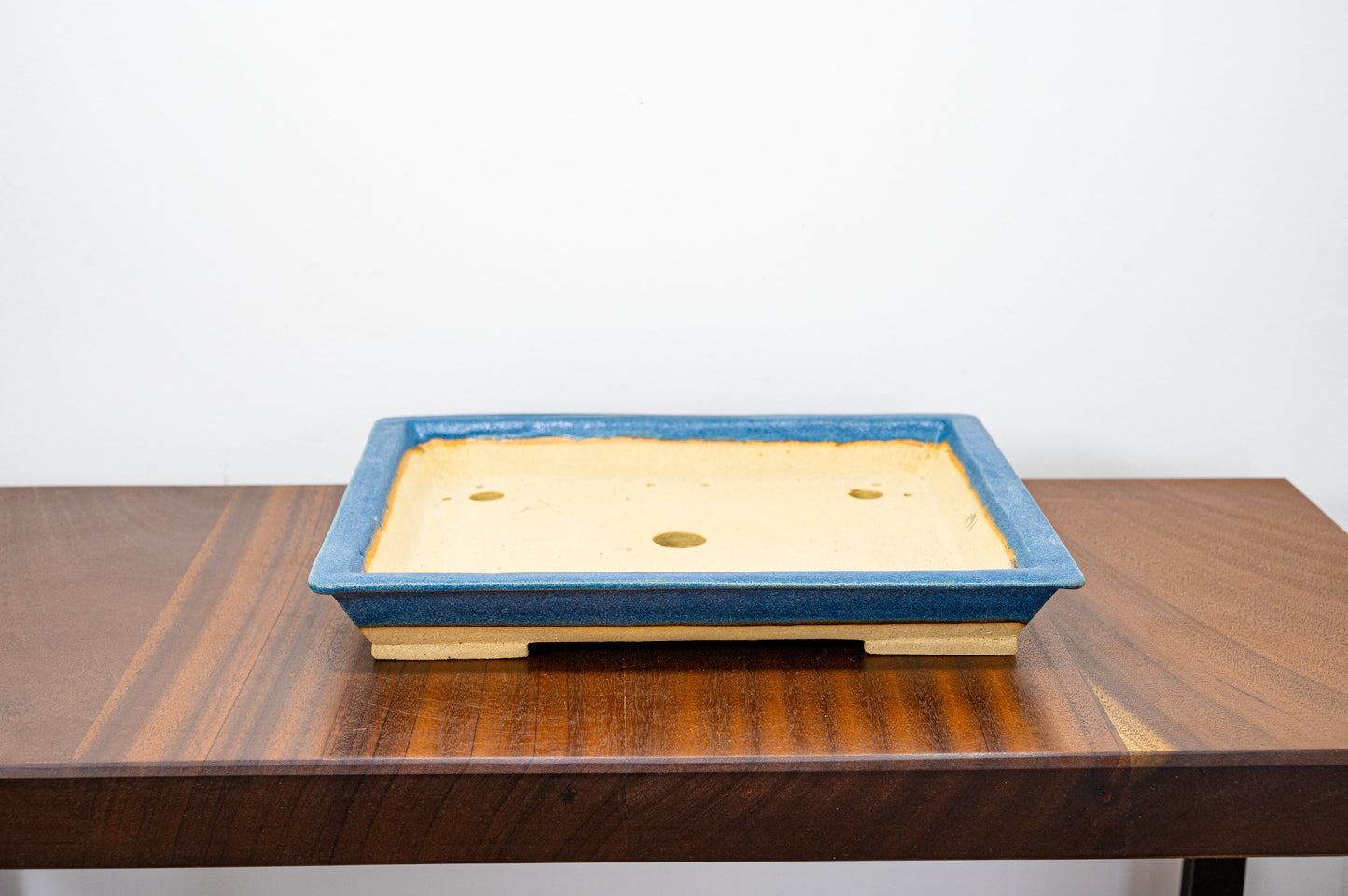 Matt Blue SHALLOW Rectangle Ceramic Bonsai Dish 28cm