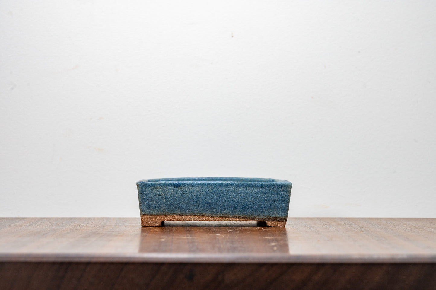 Matt Blue Rectangular DW Clay Bonsai Pot 12.5cm