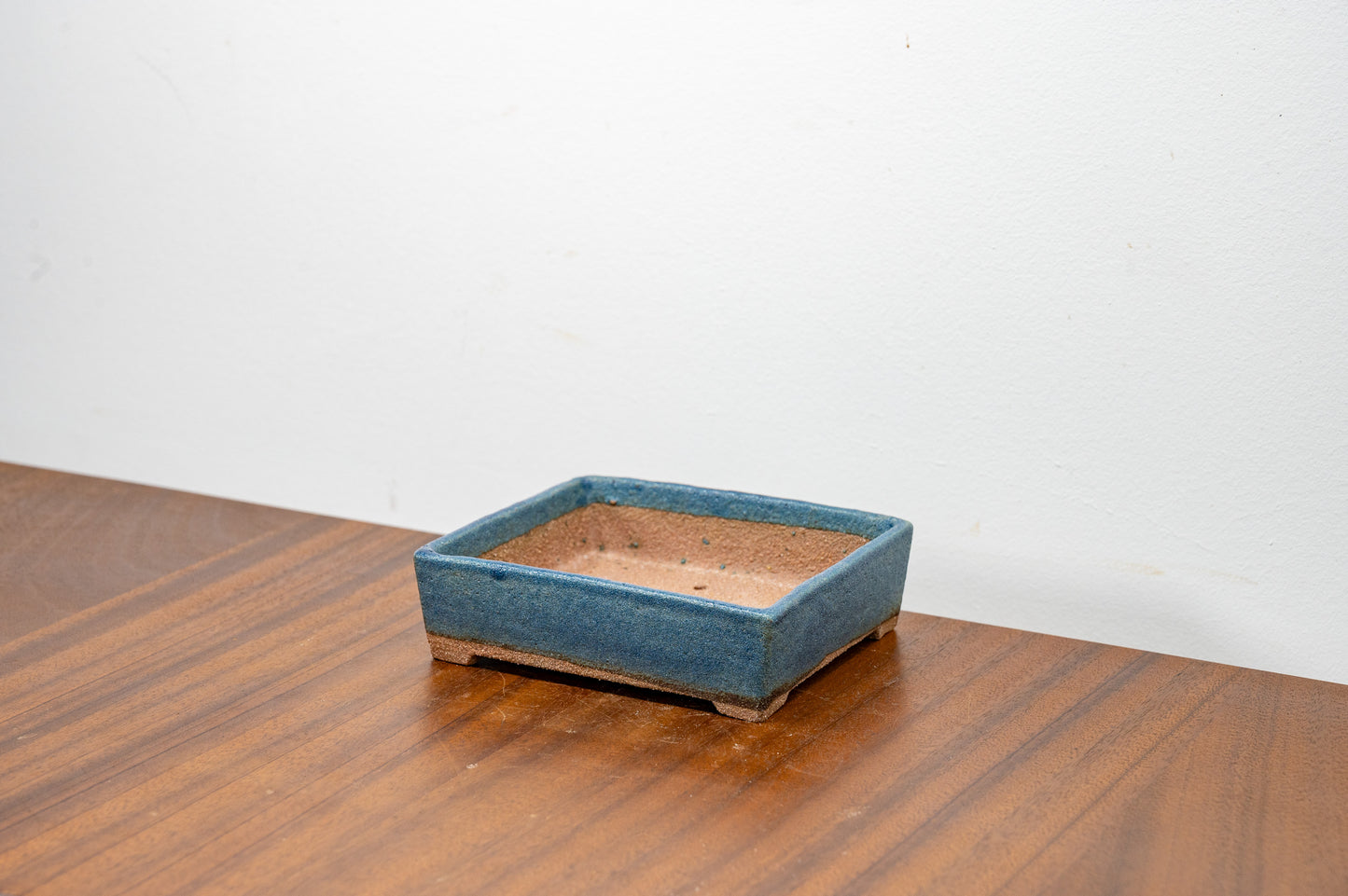 Matt Blue Rectangular DW Clay Bonsai Pot 12.5cm