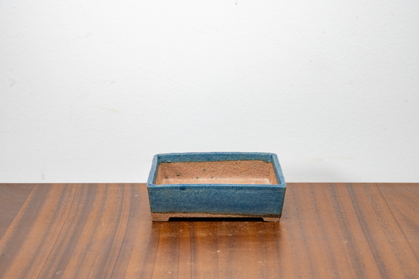 Matt Blue Rectangular DW Clay Bonsai Pot 12.5cm