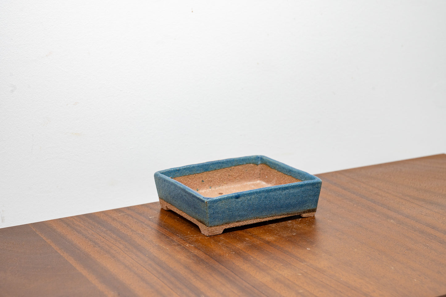 Matt Blue Rectangular DW Clay Bonsai Pot 12.5cm