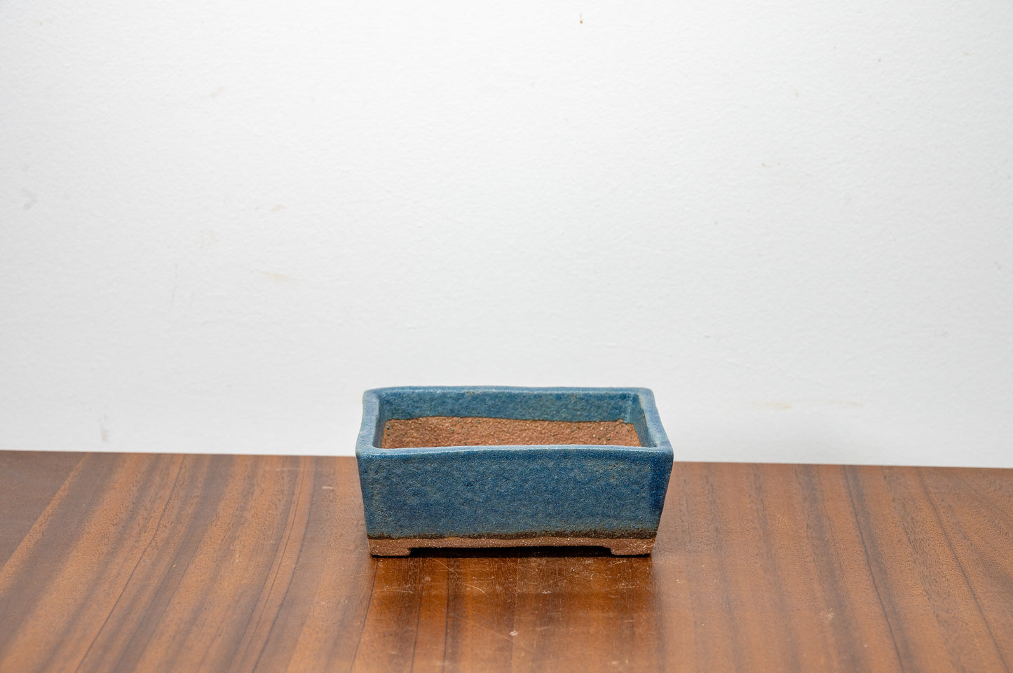 Matt Blue Rectangular DW Clay Bonsai Pot 12cm