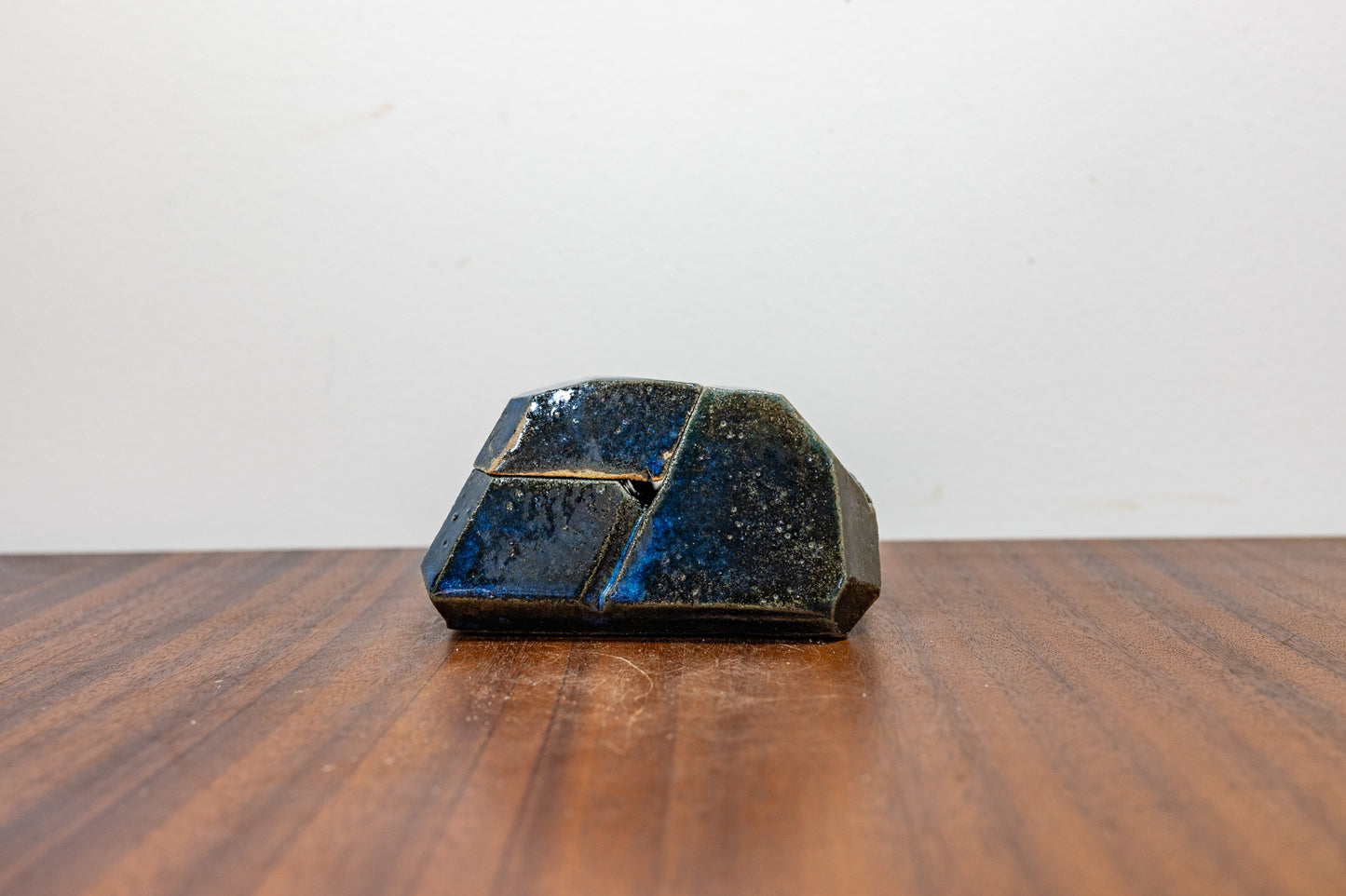 Blue Ebony CARVED Ceramic INCENSE Burner