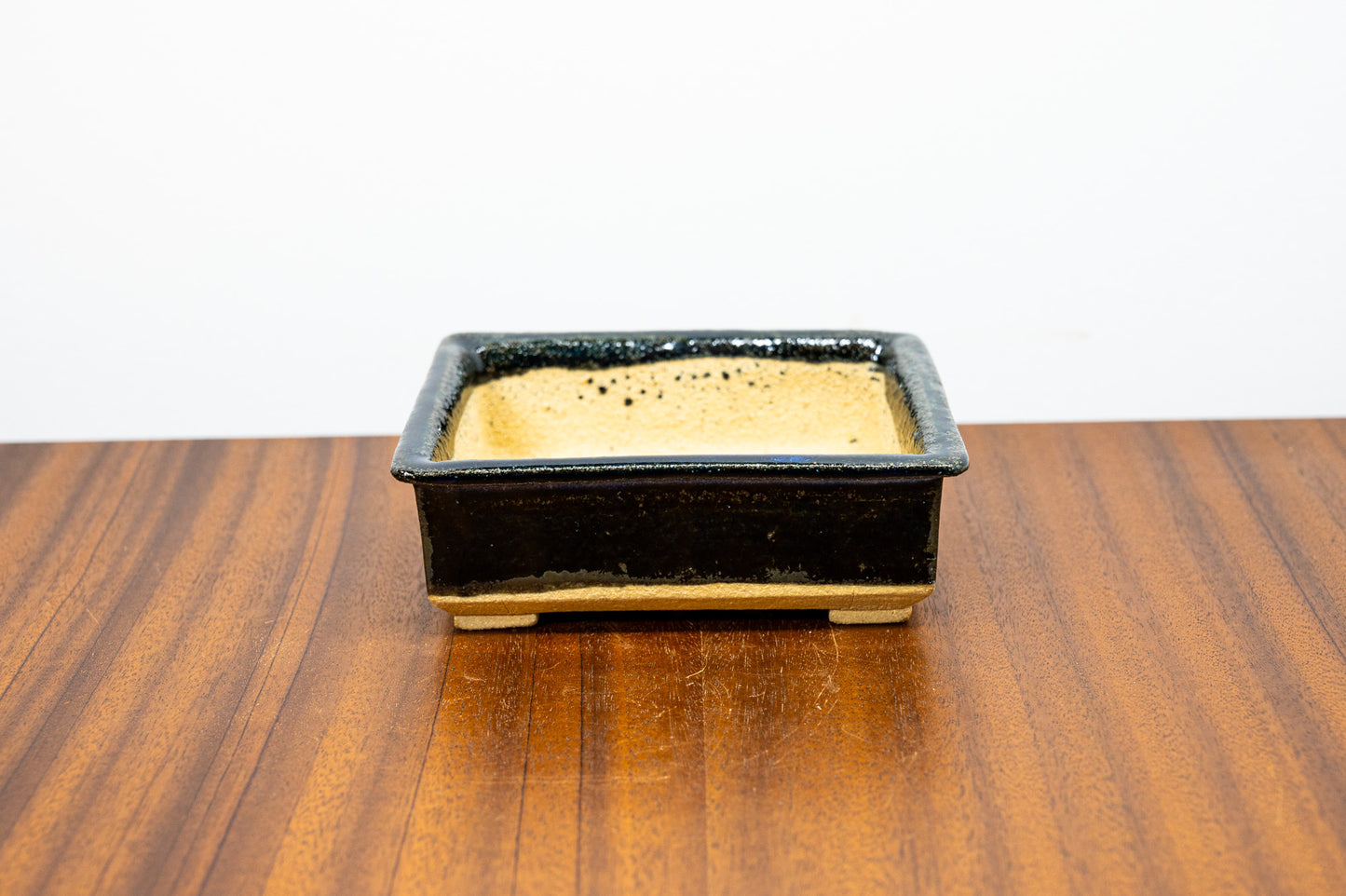 Dark Blue Opal Rectangular Bonsai Pot 11cm