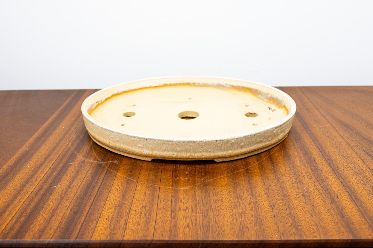 Oatmeal SHALLOW Oval Ceramic Bonsai Dish 24cm