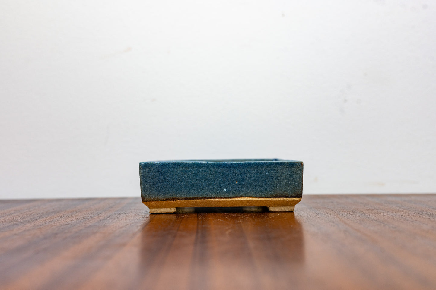 Matt Blue Rectangular Bonsai Pot 10cm