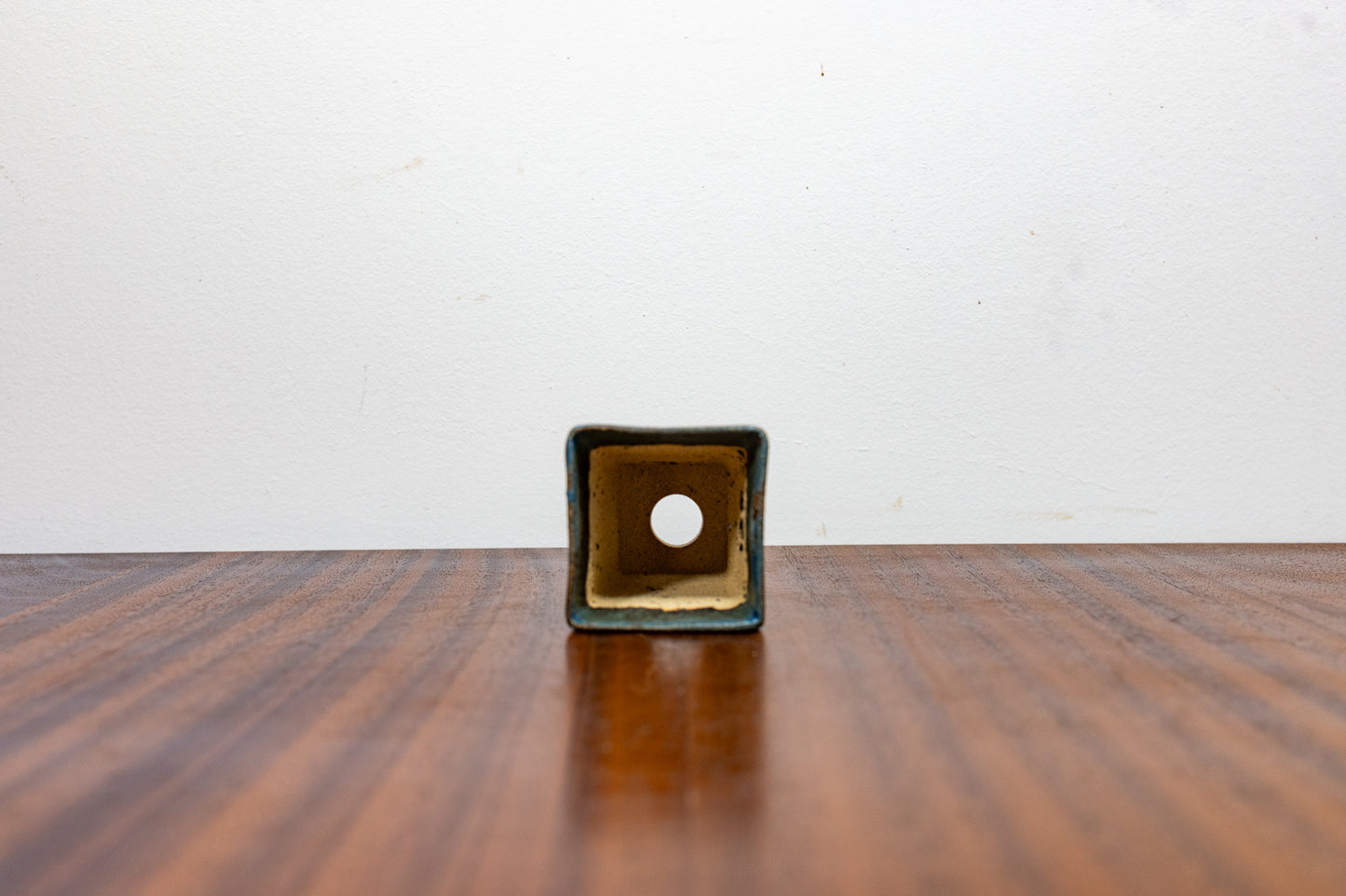 Matt Blue Mini Cascade Cube Ceramic Bonsai Pot 5cm
