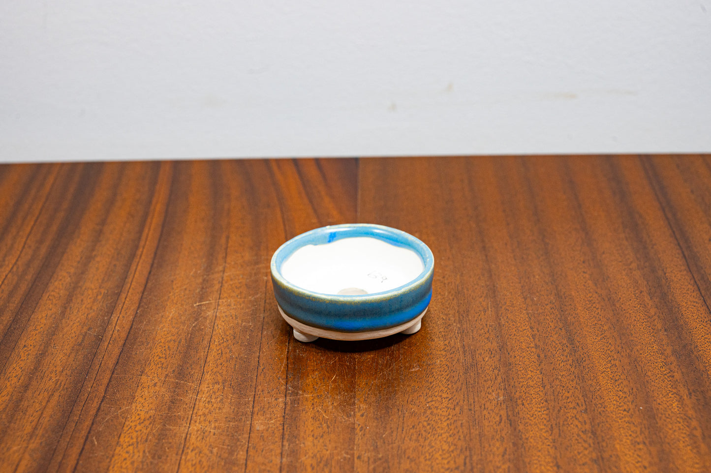 Symphony Blue White Stoneware Round MAME Bonsai Pot 5.5cm