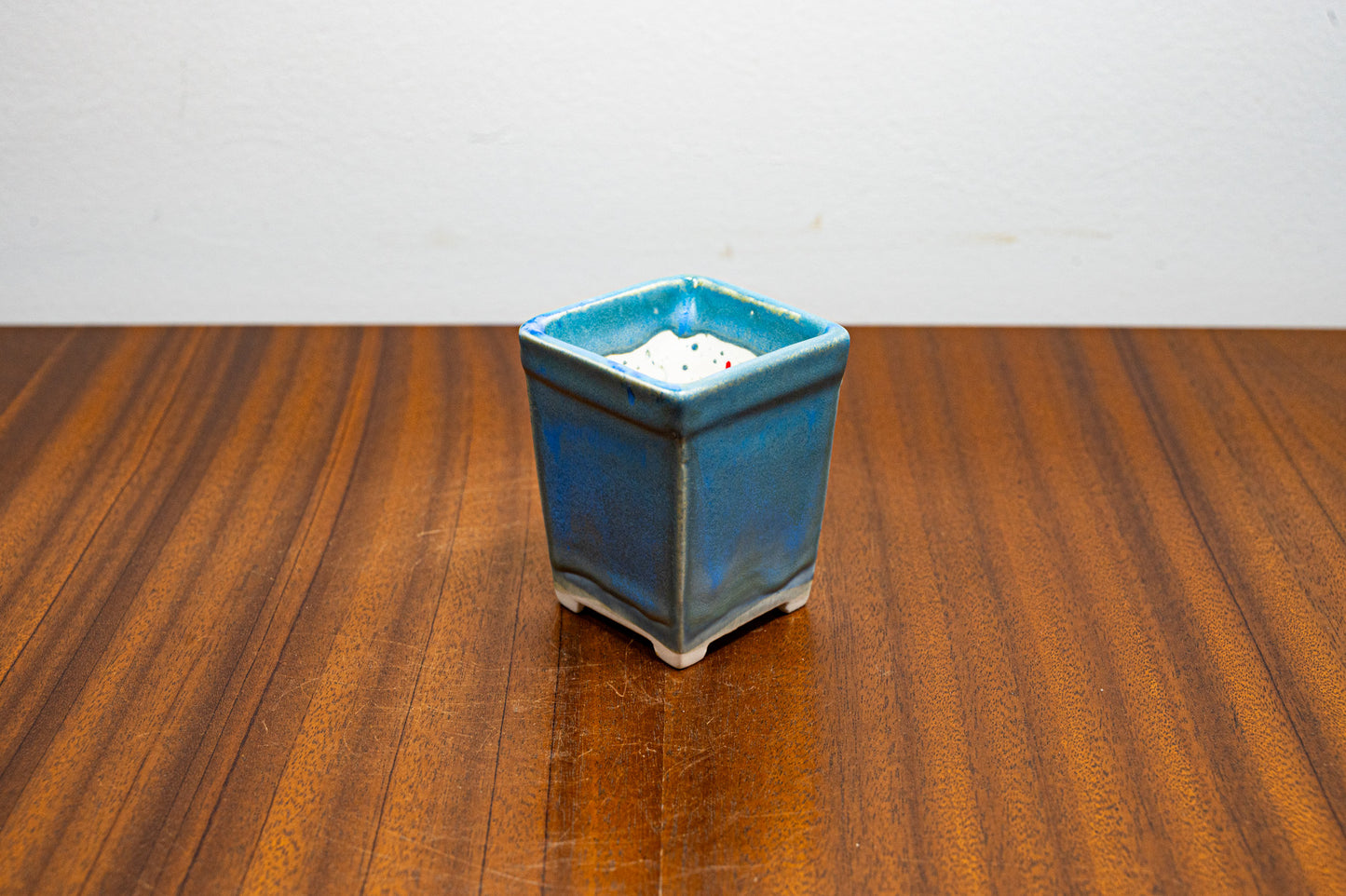 Symphony Blue White Stoneware Cascade Bonsai Pot 5cm