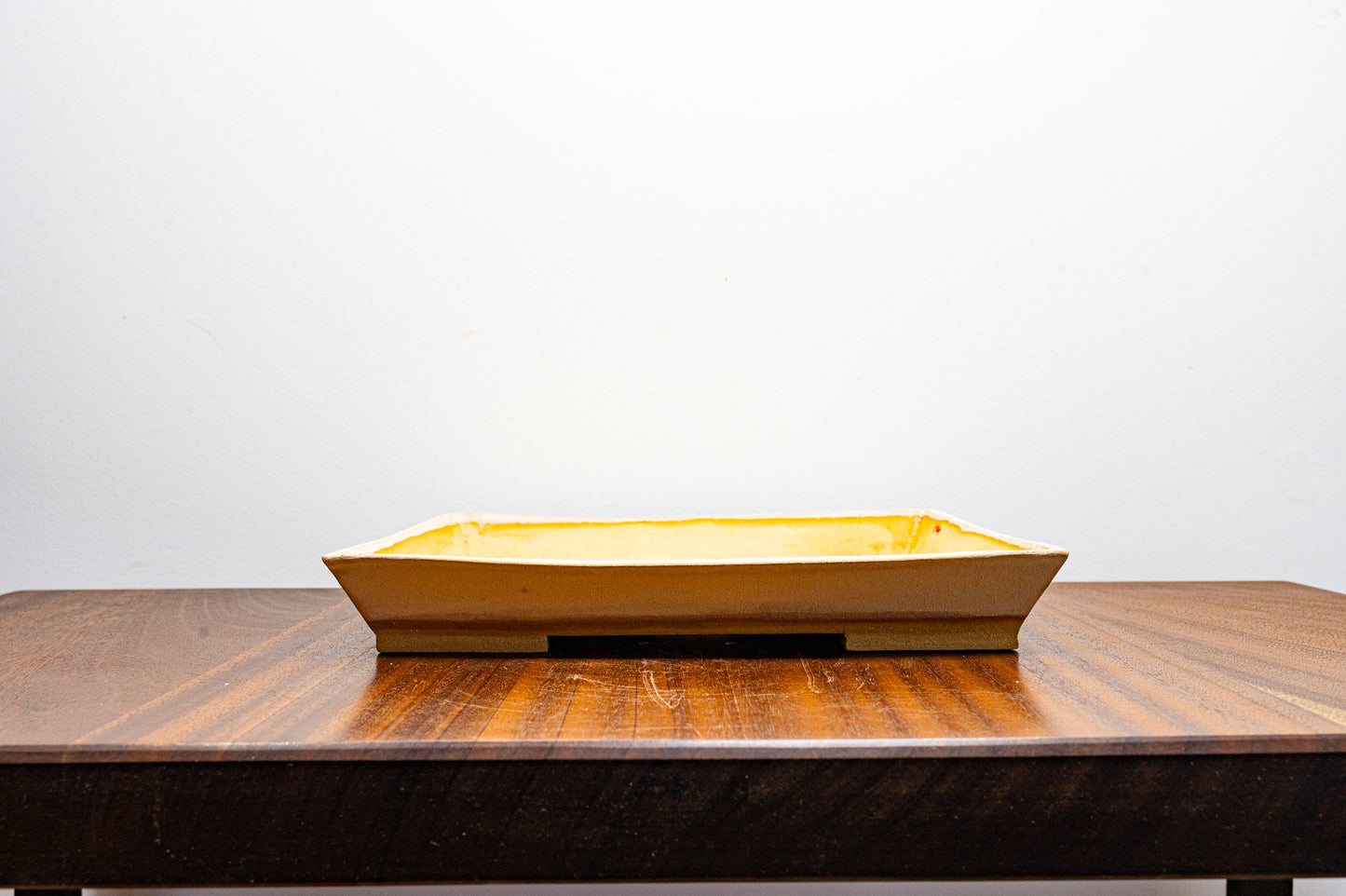 Oatmeal SHALLOW Rectangle Ceramic Bonsai Dish 28cm