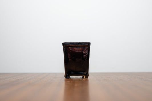 Dark Brown Ceramic Cascade Bonsai Pot 5cm