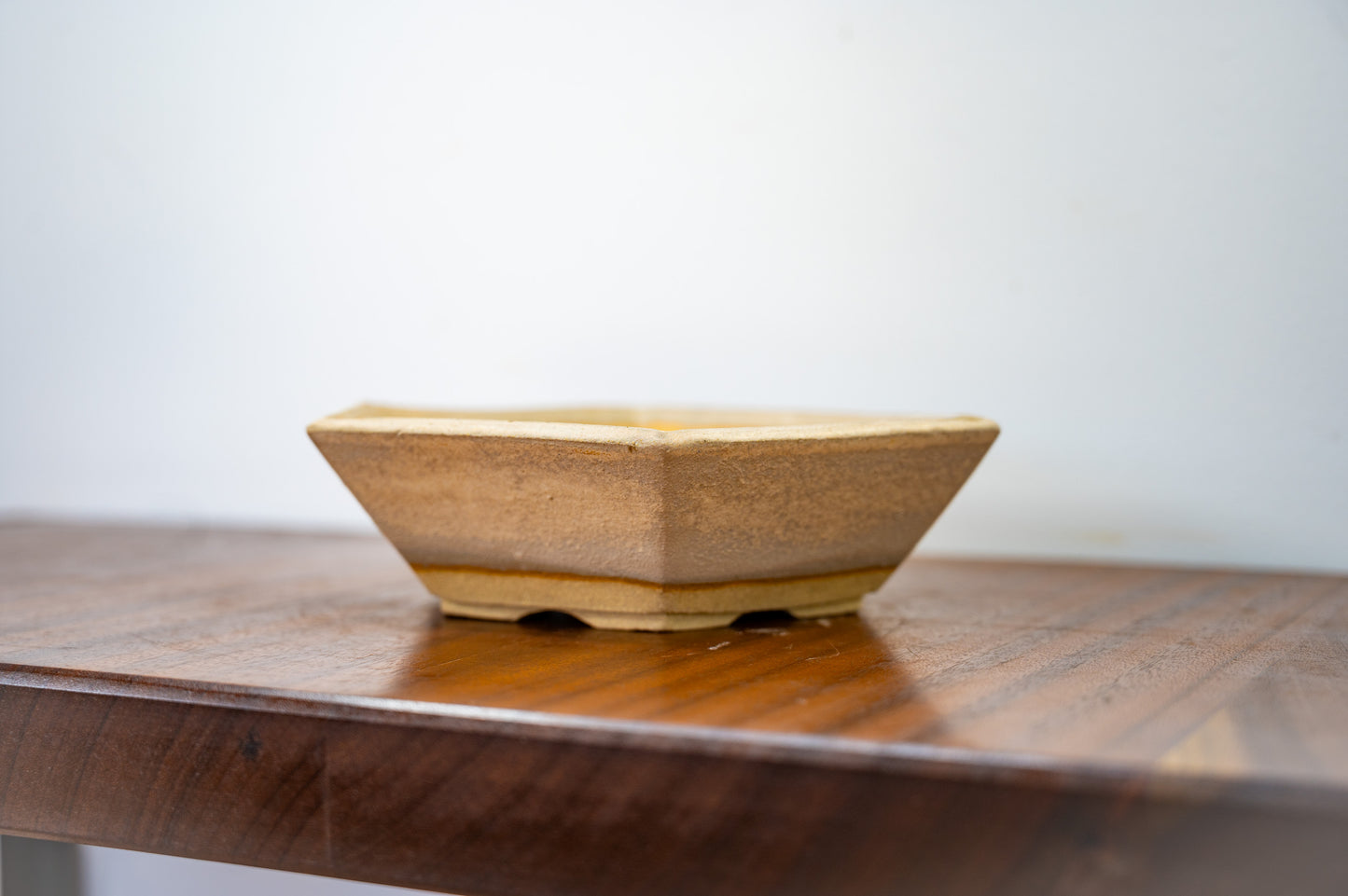 Oatmeal DEEP Hexagon Bonsai Dish 20cm