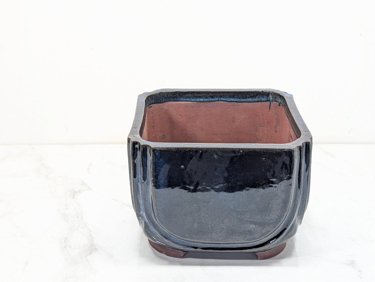 Dark Blue Opal  DEEP Square 18cm Cascade Ceramic Pot