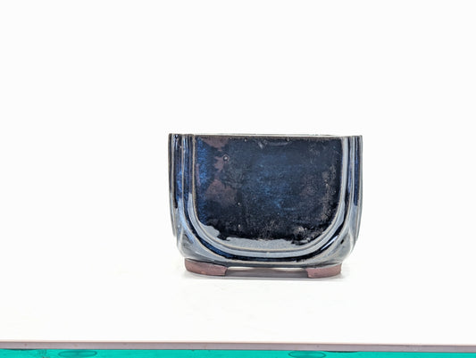 Dark Blue Opal  DEEP Square 18cm Cascade Ceramic Pot