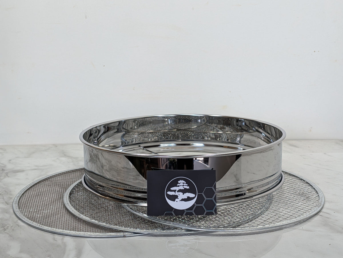 Stainless Bonsai Soil 3 size sieve set