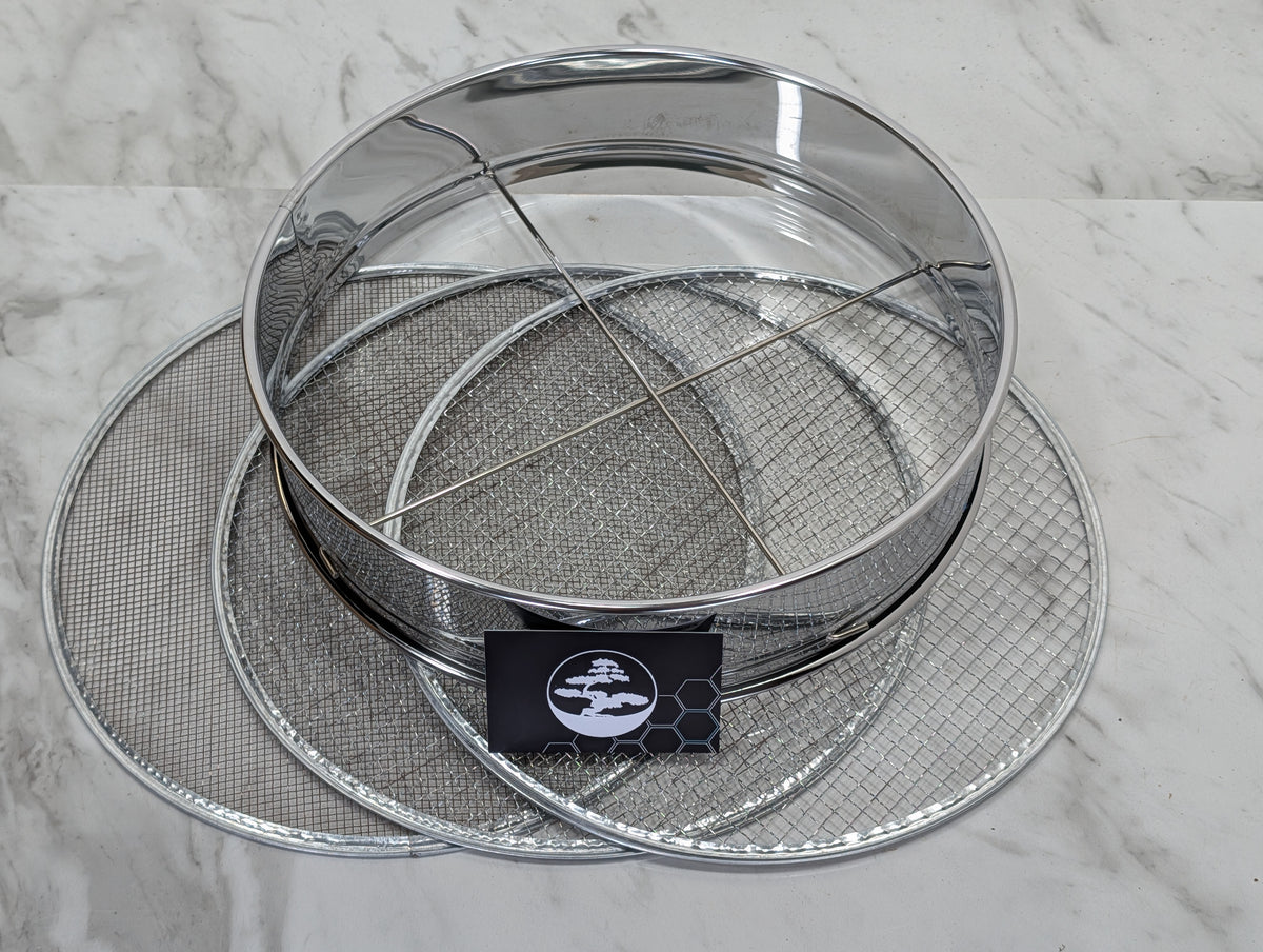 Stainless Bonsai Soil 3 size sieve set