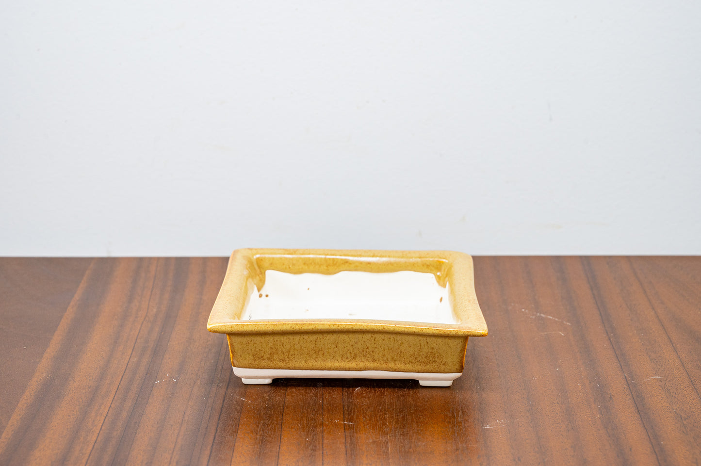 Topaz Rectangular White Stoneware Bonsai Pot 14cm