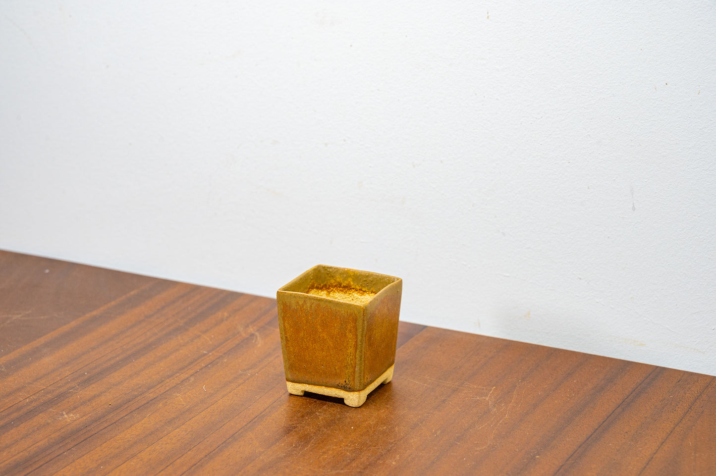 Venus Brown Ceramic Bonsai Cube Pot - 5cm