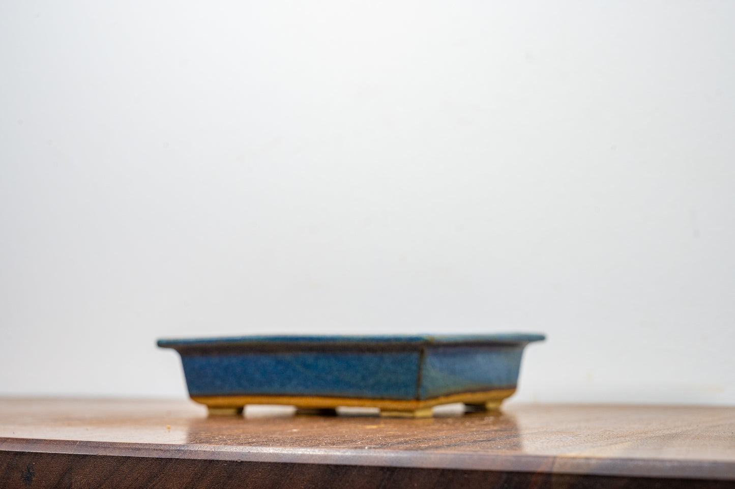 Matt Blue Rectangular Bonsai Pot 14cm