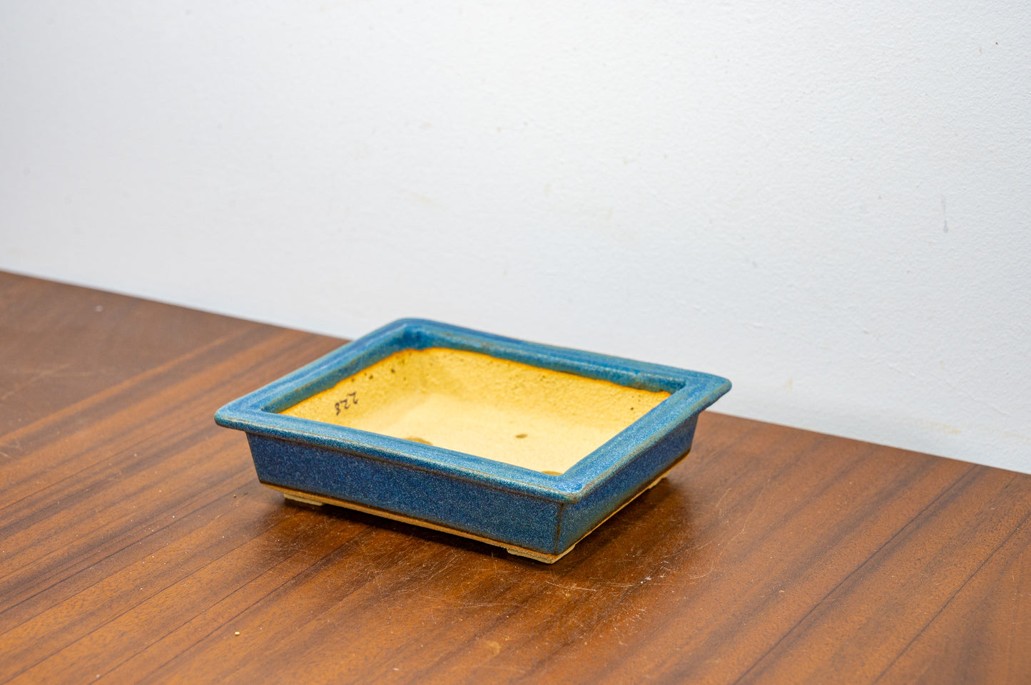 Matt Blue Rectangular Bonsai Pot 14cm