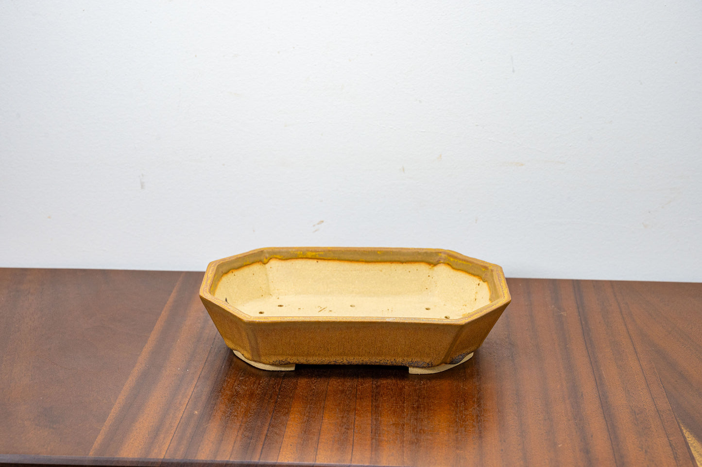 Venus Brown DEEP  Rectangular  Ceramic Bonsai Dish 21cm