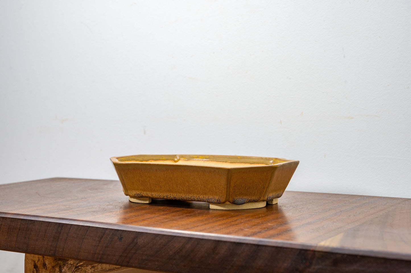 Venus Brown DEEP  Rectangular  Ceramic Bonsai Dish 21cm