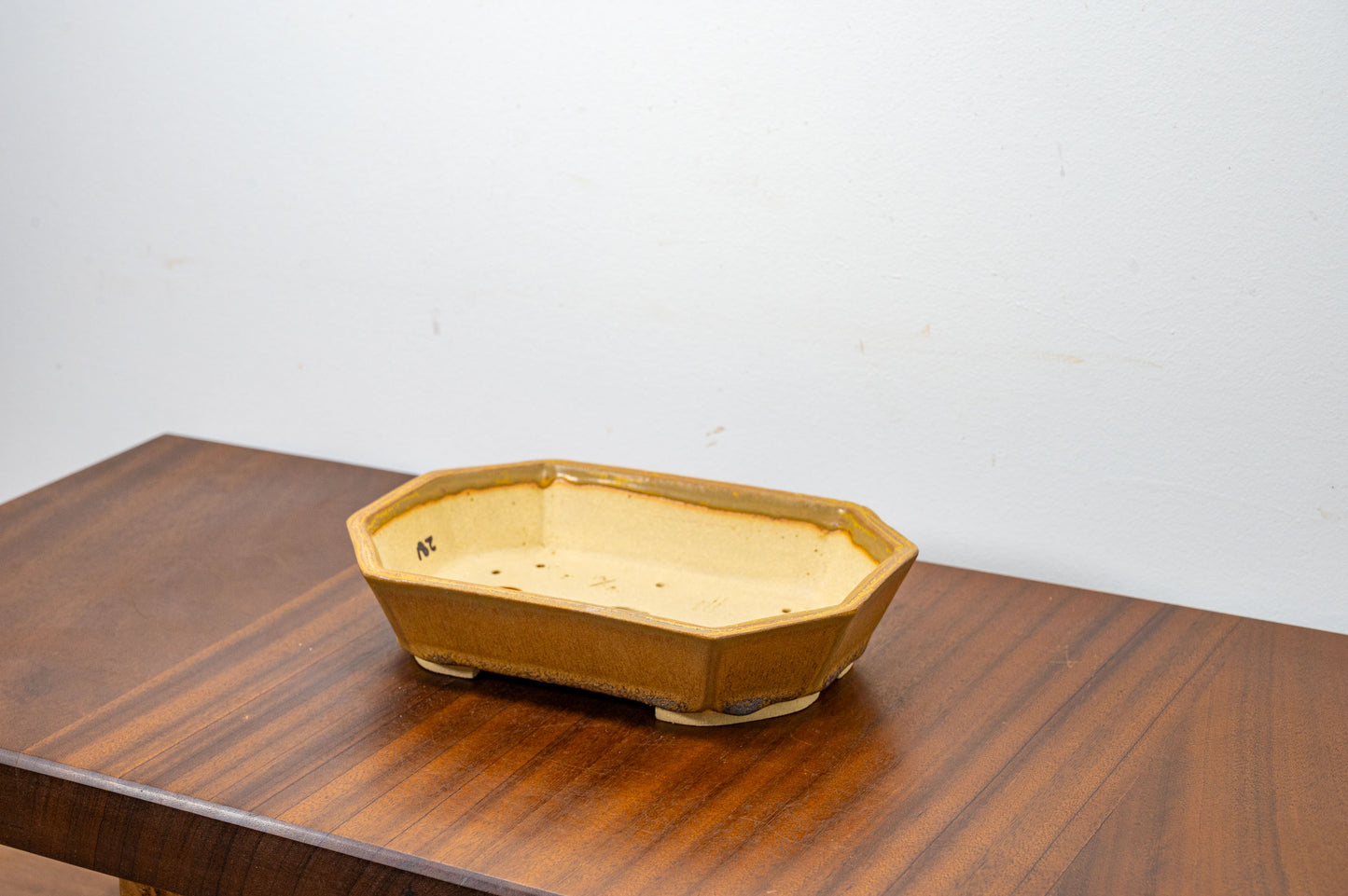 Venus Brown DEEP  Rectangular  Ceramic Bonsai Dish 21cm