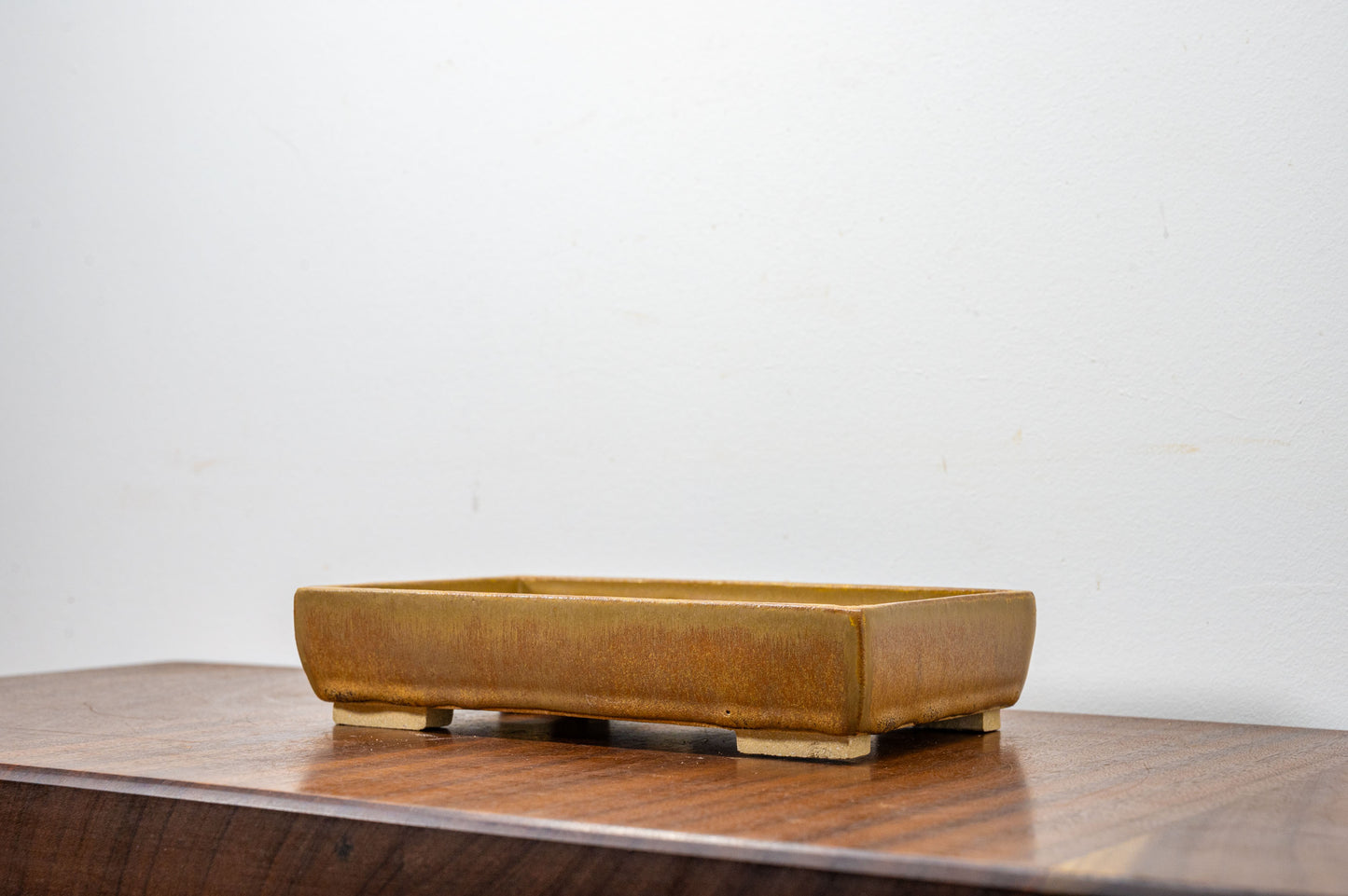 Venus Brown Rectangular Ceramic Bonsai Dish 20cm