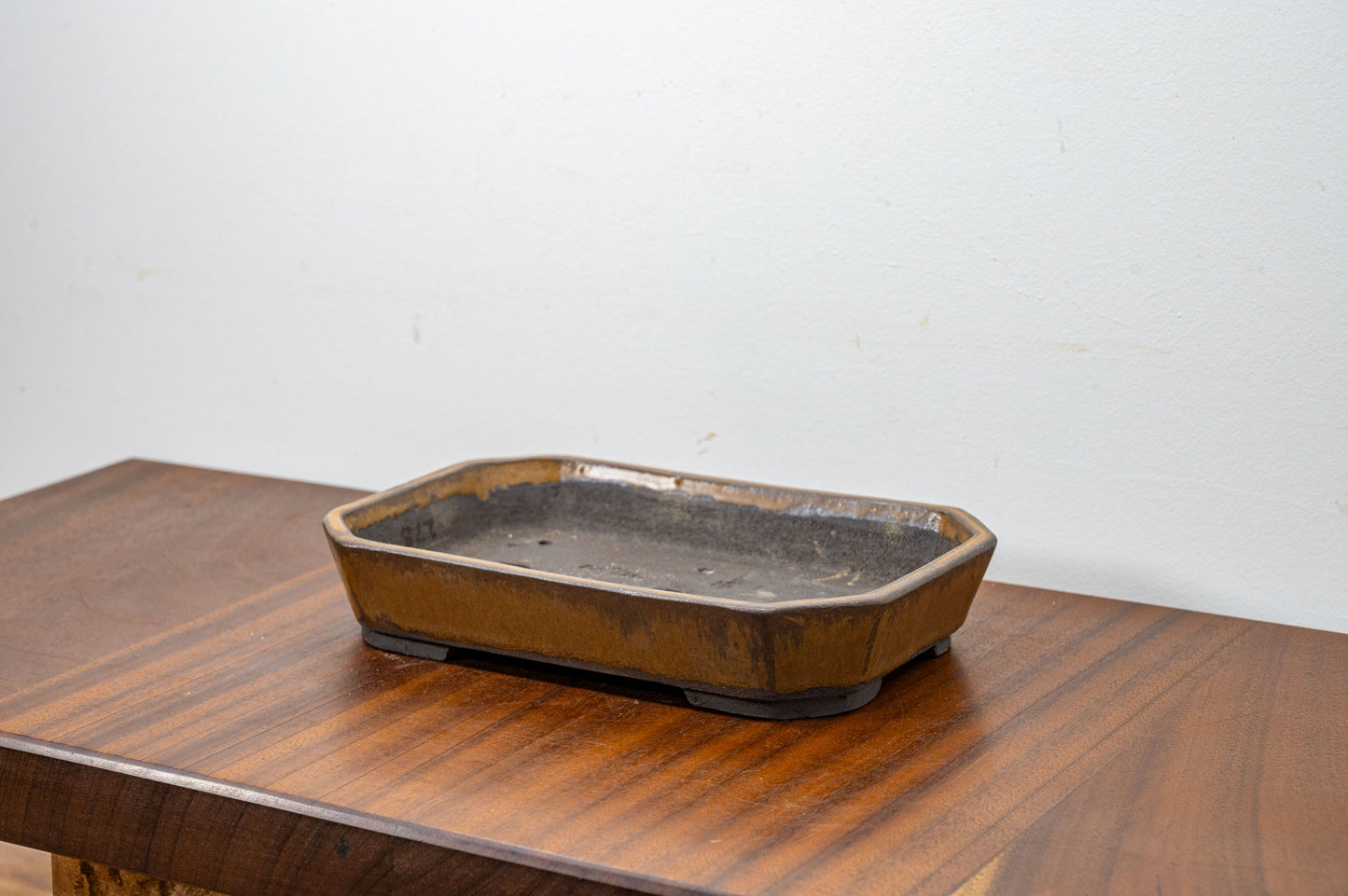 Venus Brown - Black Clay Rectangular Ceramic Bonsai Pot 23cm