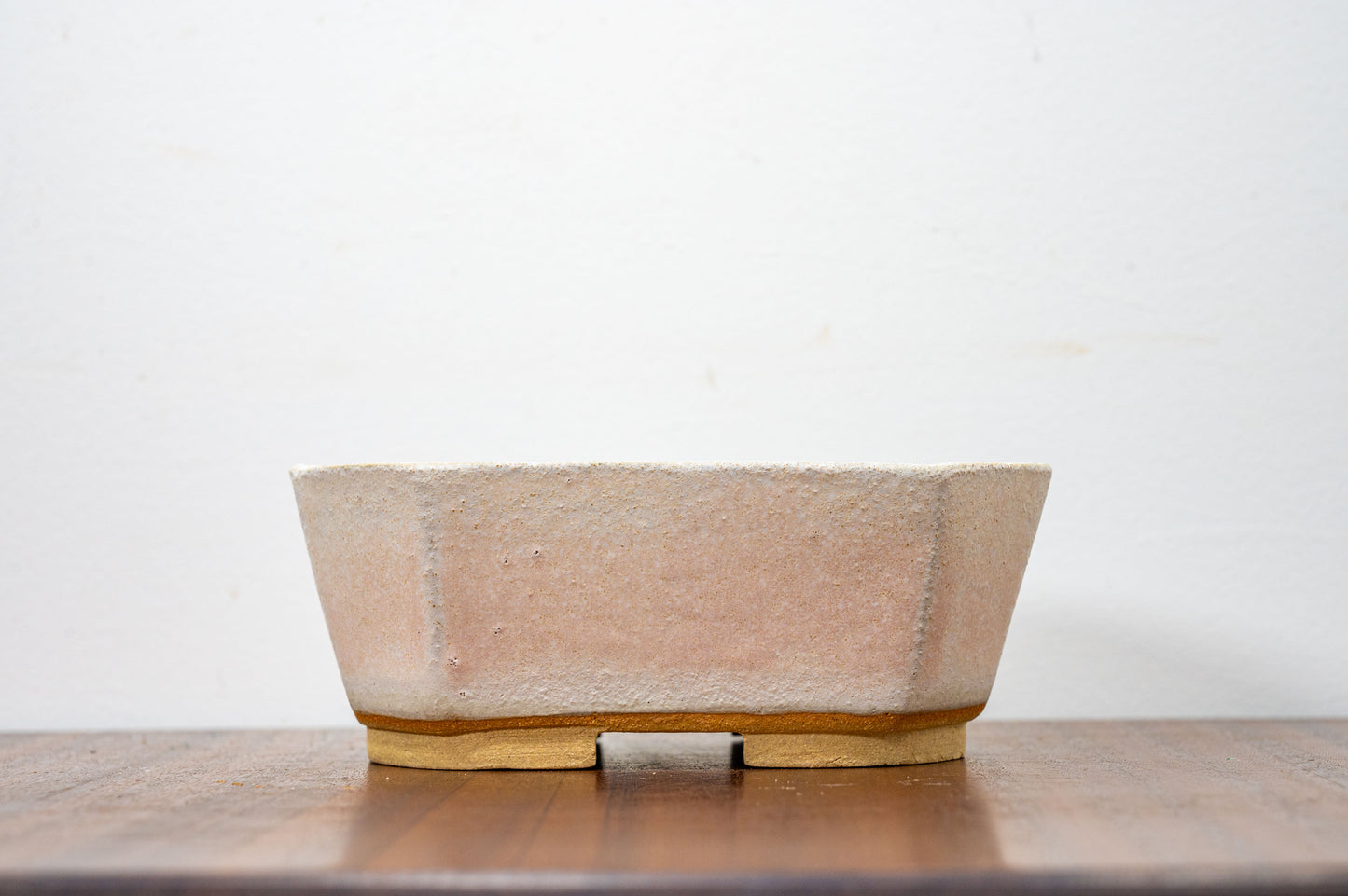 Romantic White Cut Cornered  Deep Rectangular Ceramic Bonsai Dish 15cm