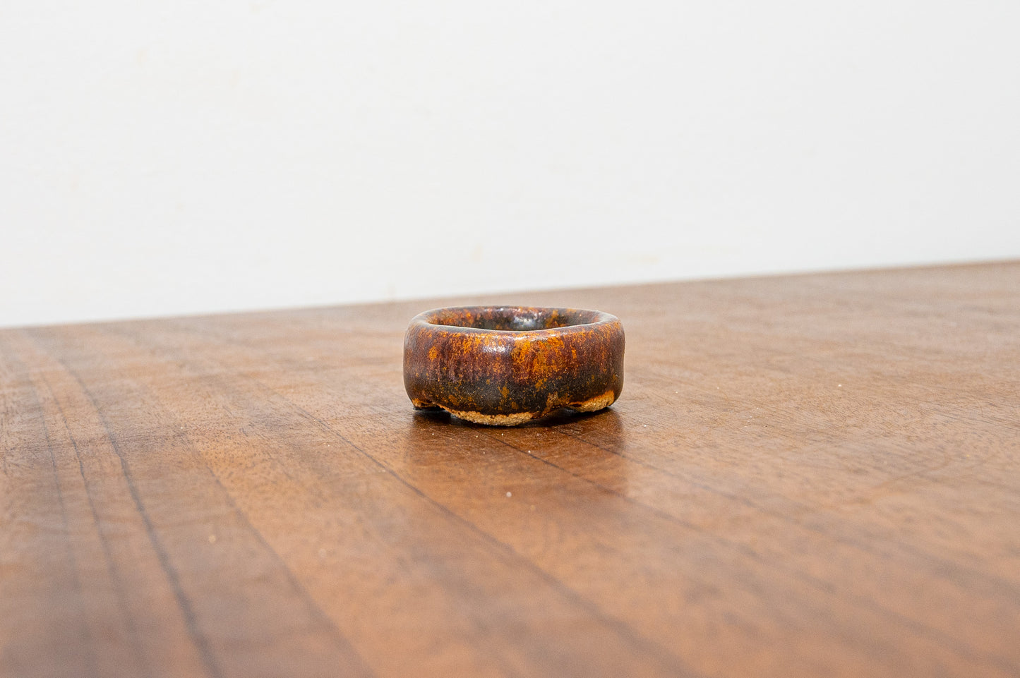 Ember Brown Mini Round Ceramic Bonsai Pot 3.5cm