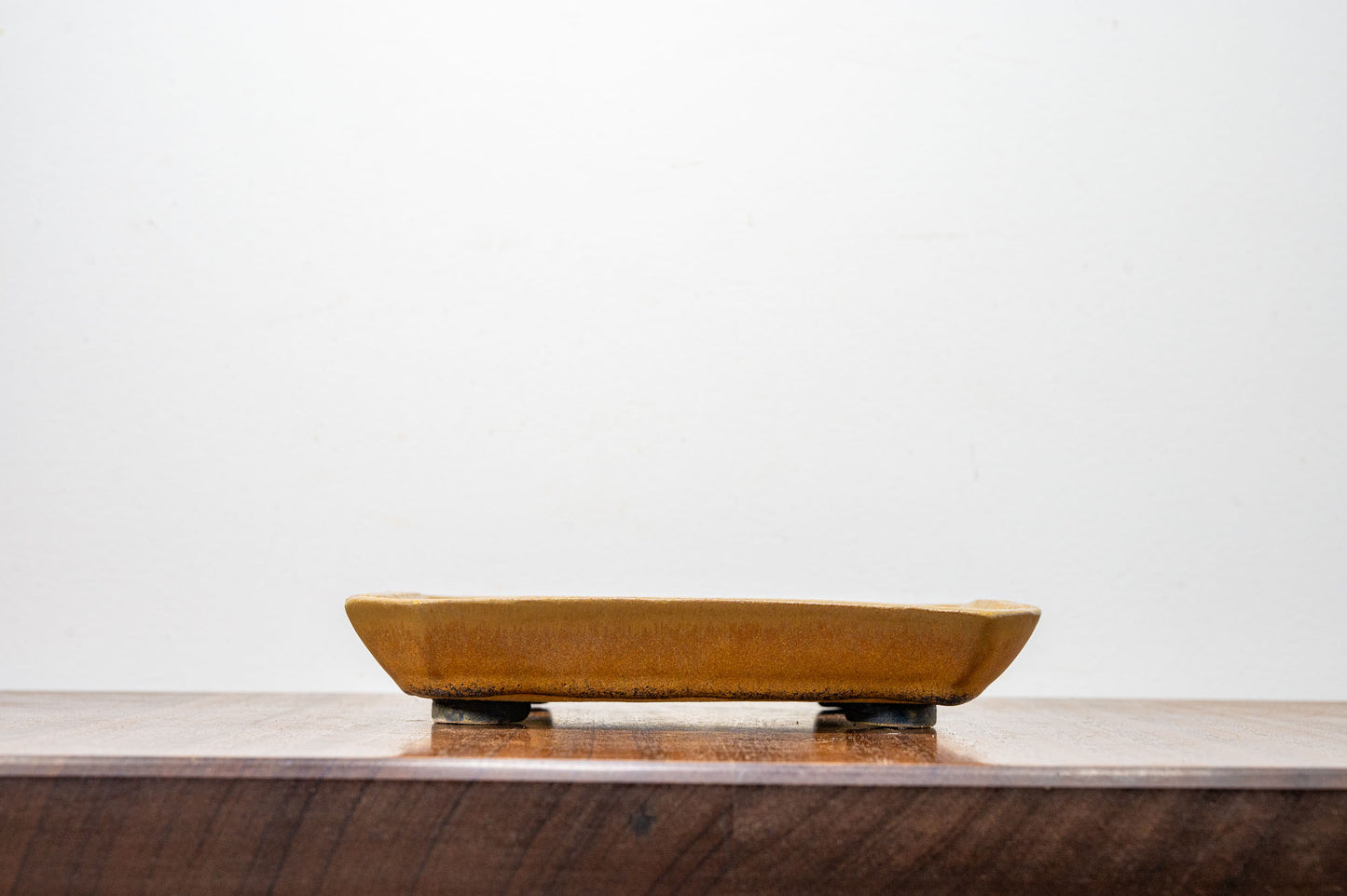 Venus Brown Rectangular Ceramic Bonsai Dish 18cm